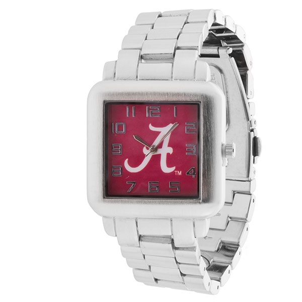 Wholesale collegiate watches MEN Silver band University Alabama logo watch