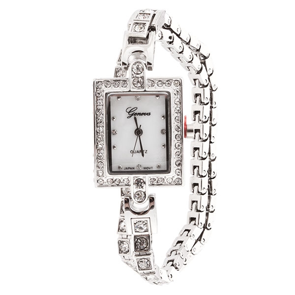 Wholesale silver metal band watch crystal rhinestones