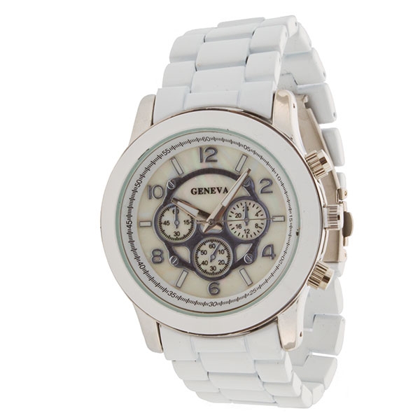 Wholesale large matte white measuring link stainless steel watch band matte whit