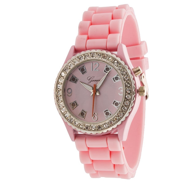 Wholesale light pink silicon watch band light pink multiple color strobe light b