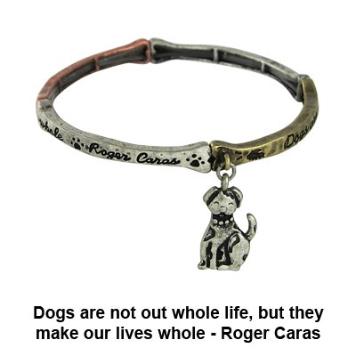 Wholesale dog Fashion Stretch Bangle Bracelet Dogs not whole life but they make