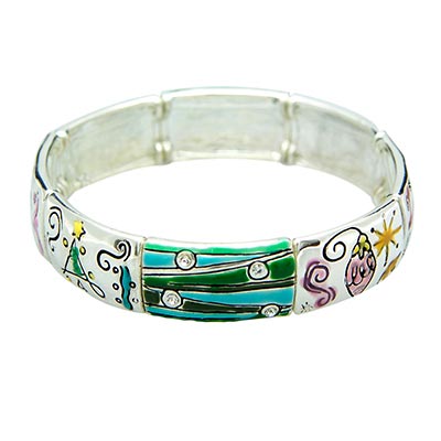 Wholesale christmas Tree Decorations Love Designs Christmas Stretch Band Bracele