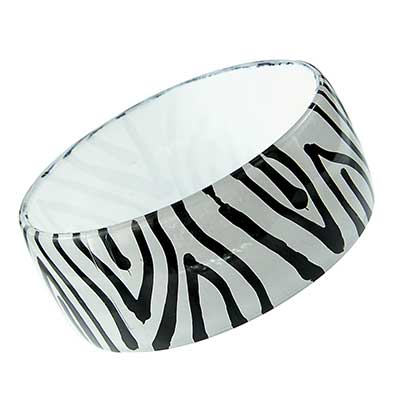 Wholesale zebra Print Acrylic Bangle Bracelet Lead Compliant Bracelet Approx W