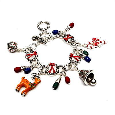 Wholesale christmas Charm Bracelet Reindeer Bells Wreaths Other Colored Charms T
