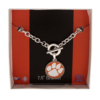 Wholesale officially Licensed Collegiate Product Clemson University Bracelet Pol