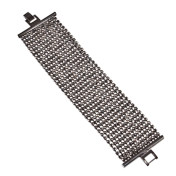 Wholesale gun metal bracelet rows small square beads Judson s wholesale fashion
