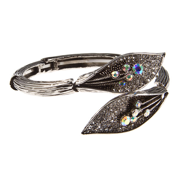 Wholesale branch leaf bracelet crystal opalescent rhinestones