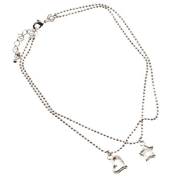 Wholesale silver anklet heart star