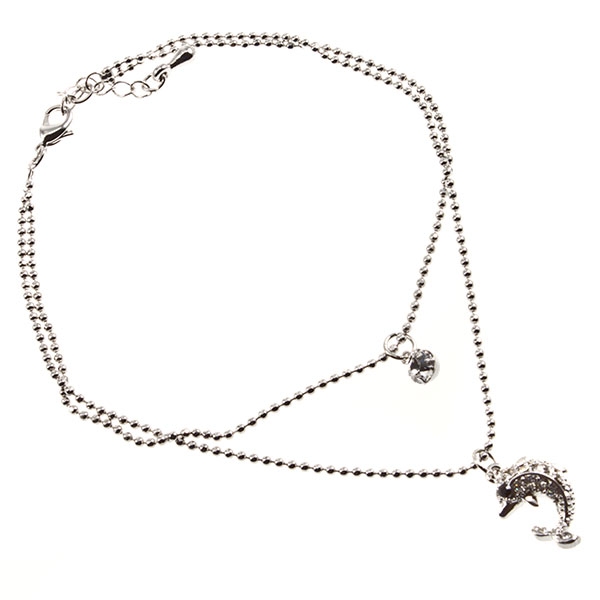 Wholesale silver anklet dolphin charm
