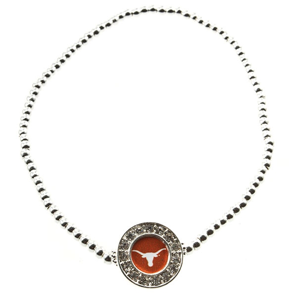 Wholesale silver beaded stretch anklet Texas charm czs