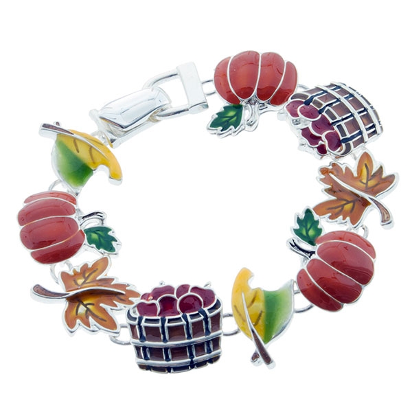 Wholesale pumpkins bracelet fall colors