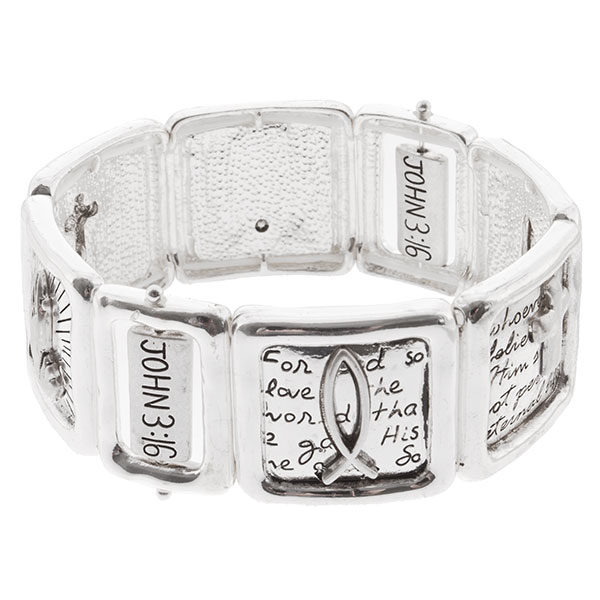 Wholesale silver bracelet inspirational message John