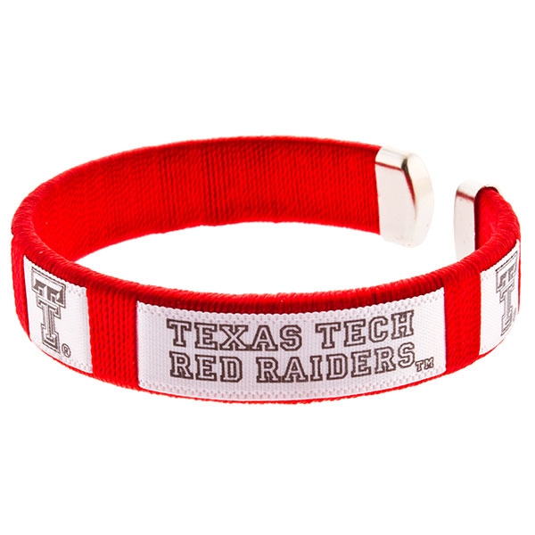 Wholesale inch red spirit bracelet Texas Tech logo