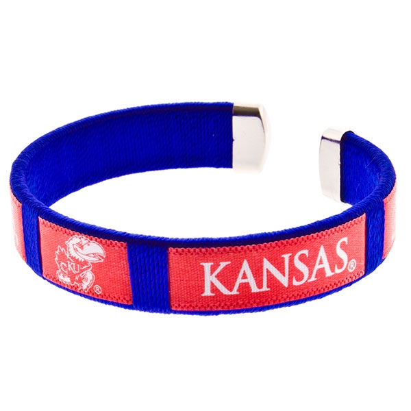 Wholesale inch blue spirit bracelet Kansas Jayhawks logo