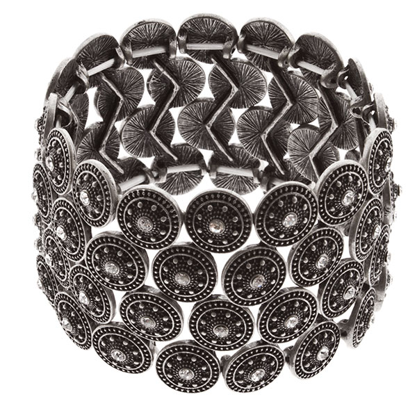 Wholesale gun metal stretch bracelet approx inches