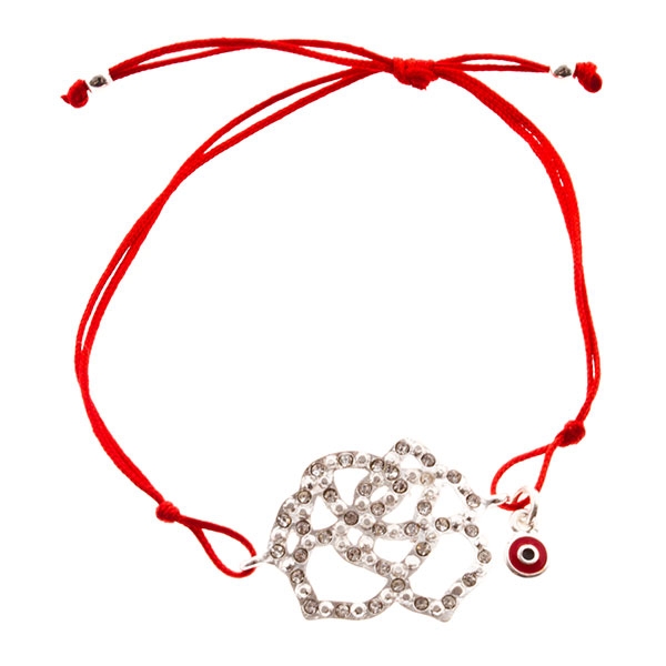 Wholesale red cord bracelet crystal rhinestones