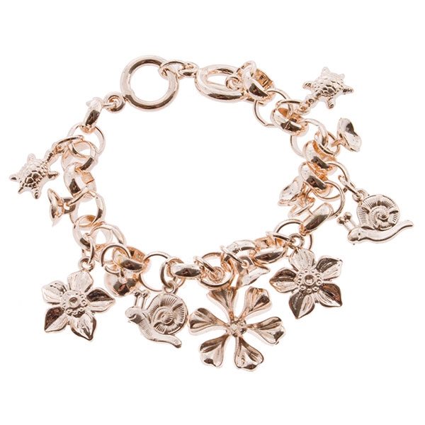 Wholesale dual bracelet assorted garden charms