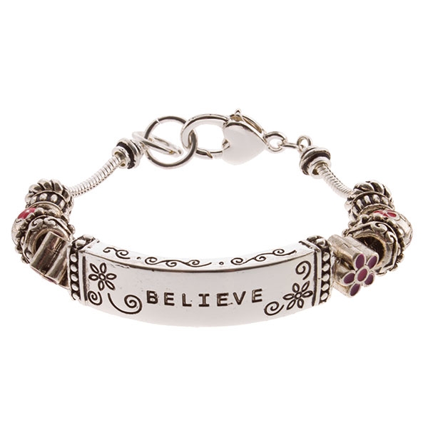 Wholesale inspirational bracelet inscription BELIEVE