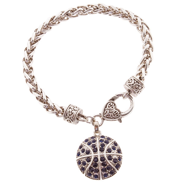Wholesale inch Silver toned designer inspired lobster clasp bracelet inch baske