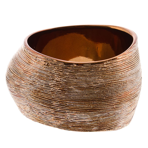 Wholesale artisan bronze bracelet textured pottery finish