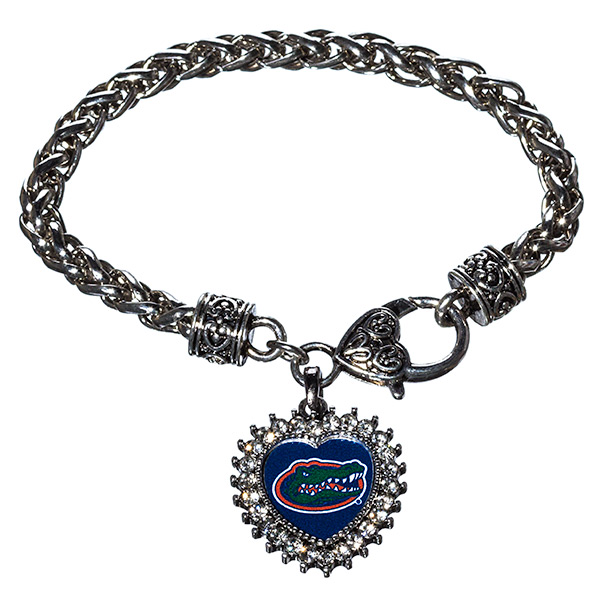 Wholesale inch Silver toned designer inspired lobster clasp bracelet inch heart