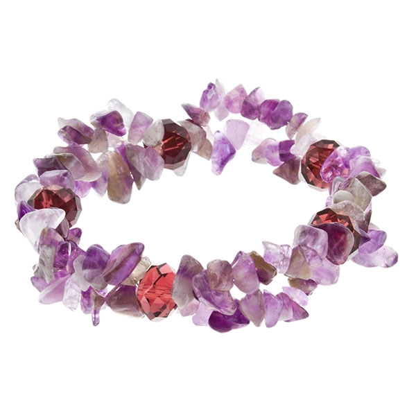 Wholesale double strand bracelet Chinese charoite beads gathered dark amethyst f