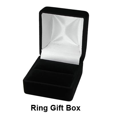 Wholesale black Velvet Ring Gift Box Approx H