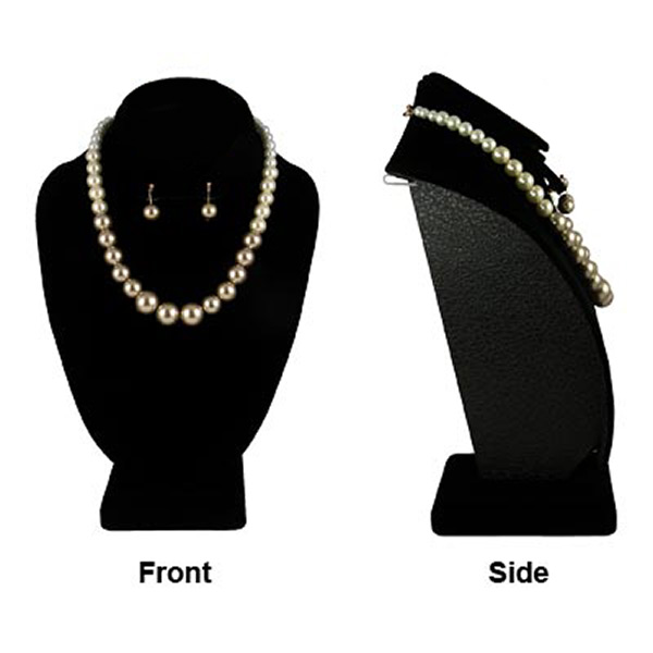 Wholesale black Velvet Necklace Display also displays matching items Earrings Ap