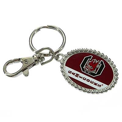 Wholesale oval Key Chain Officially Licensed University South Carolina Colors Lo