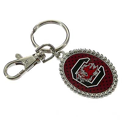 Wholesale oval Key Chain Officially Licensed University South Carolina Colors Lo