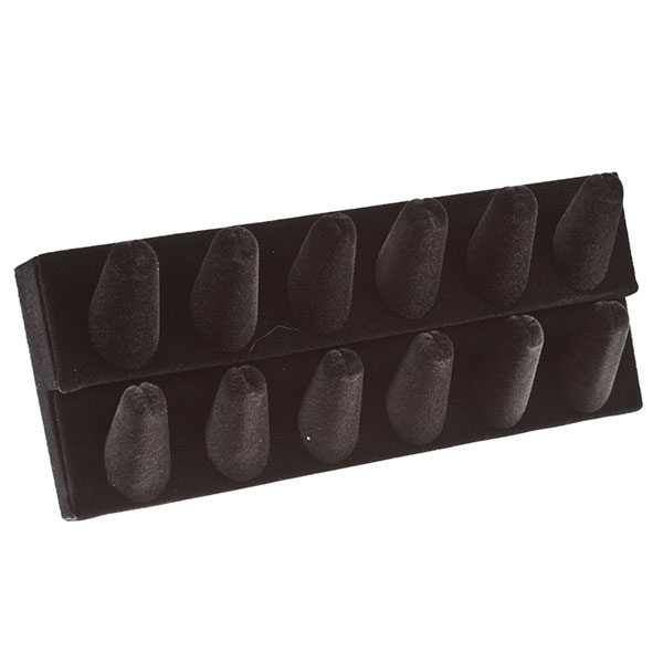 Wholesale black velvet ring display finger