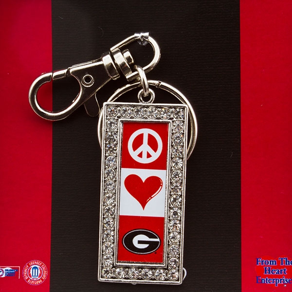 Wholesale express spirit stylish keychain Peace Love Georgia