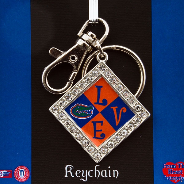Wholesale show Gator LOVE adorable Florida keychain pendant inch inch