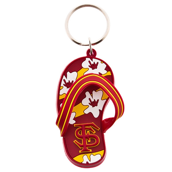 Wholesale easy find keys flip flop keychain Florida State logo