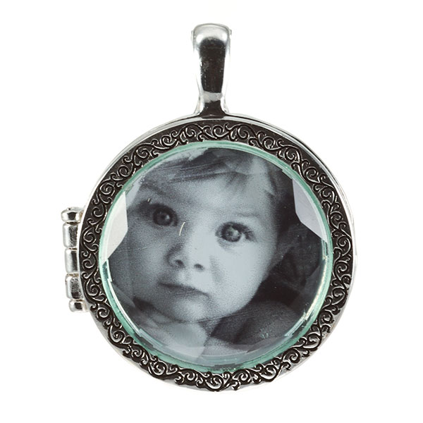 Wholesale silver circular pendant locket hold personal photo
