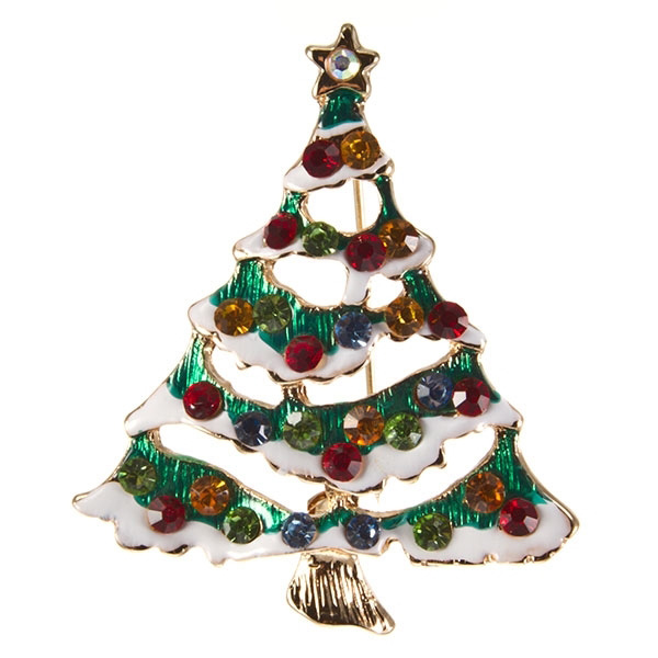 Wholesale christmas tree pin colors white green red