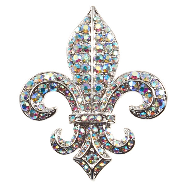 Wholesale rhinestone pin fleur di lis