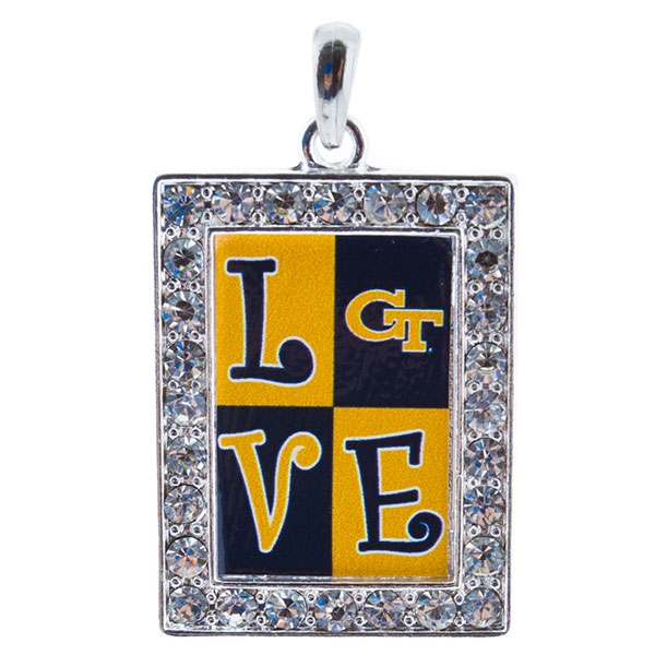 Wholesale show YELLOWJACKET LOVE adorable Georgia Tech pendant measuring inch in