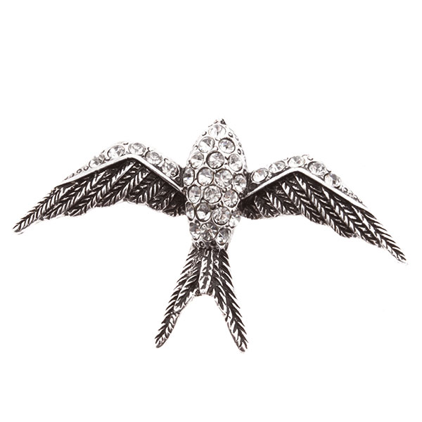 Wholesale silver dove pin crystal rhinestones