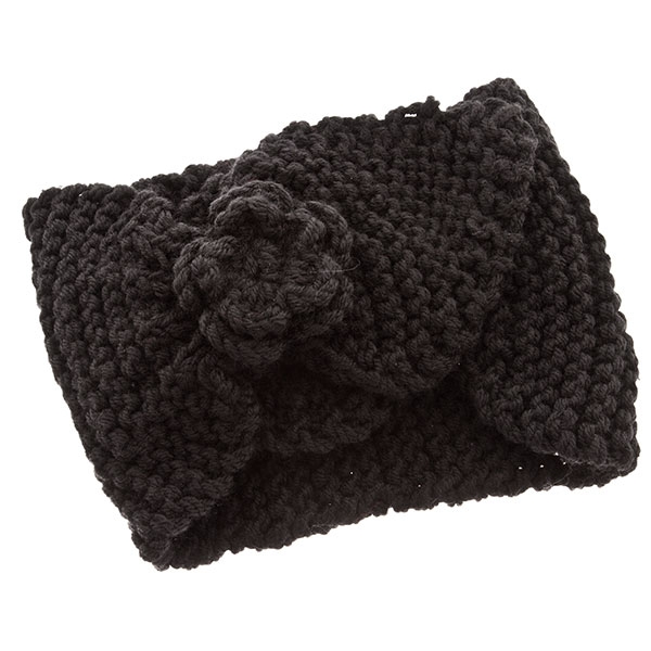 Wholesale charcoal knitted thick hair wrap charcoal knitted flower Great cover e