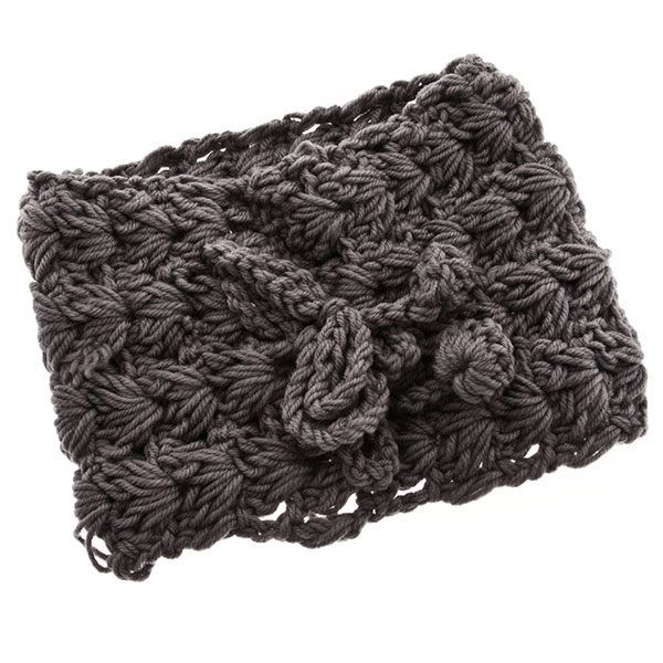 Wholesale head wrap neck wrap diameter crochet gray