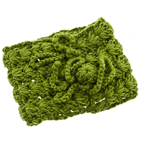 Wholesale head wrap neck wrap diameter crochet green