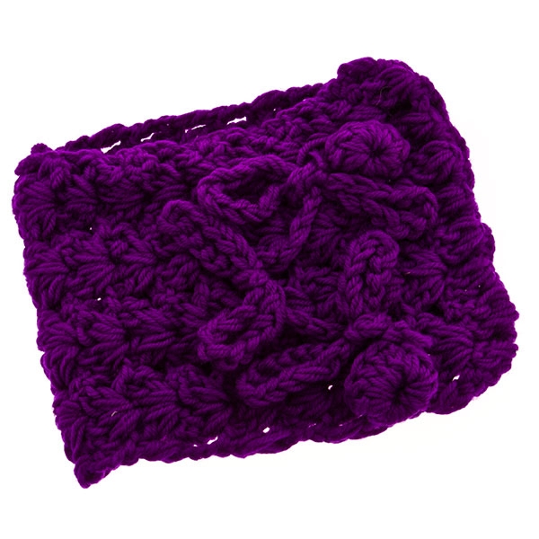 Wholesale head wrap neck wrap diameter crochet purple