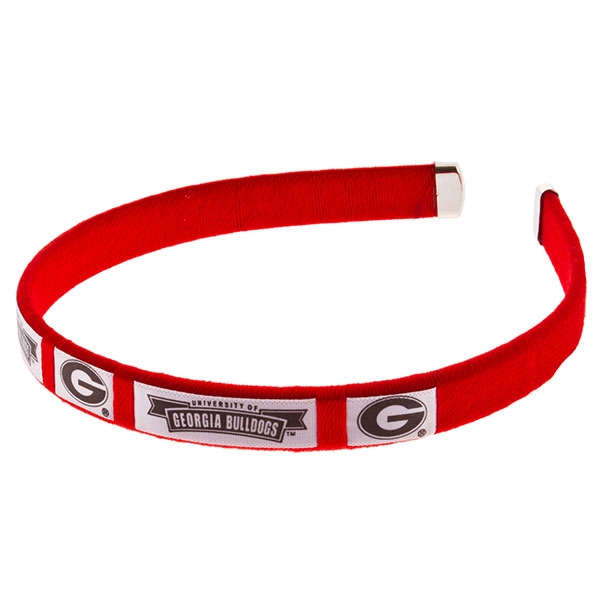 Wholesale inch red spirit headband Georgia Bulldogs logo
