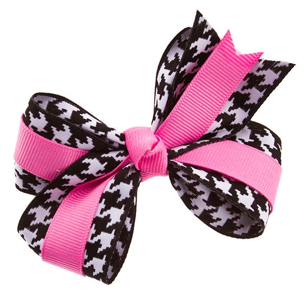 Wholesale houndstooth print bow
