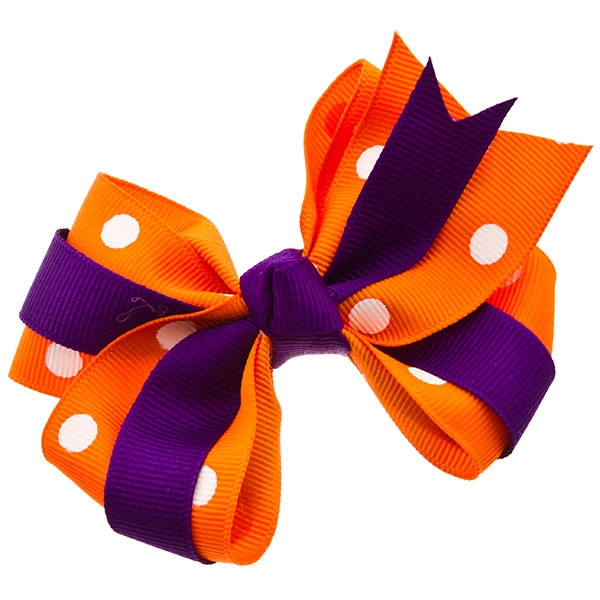 Wholesale orange purple color bow