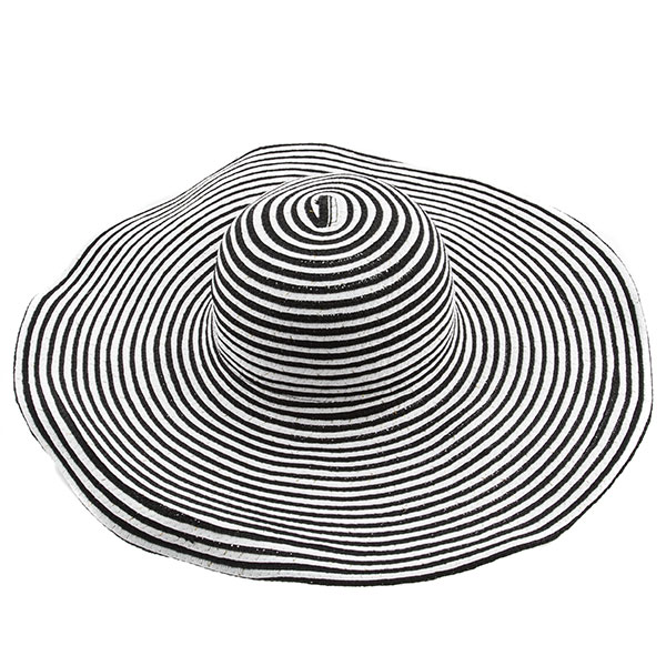 Wholesale black white striped brim hat inches diameter made all natural eco frie