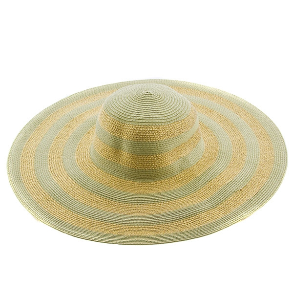 Wholesale soft green tan striped brim hat inches diameter made all natural eco f