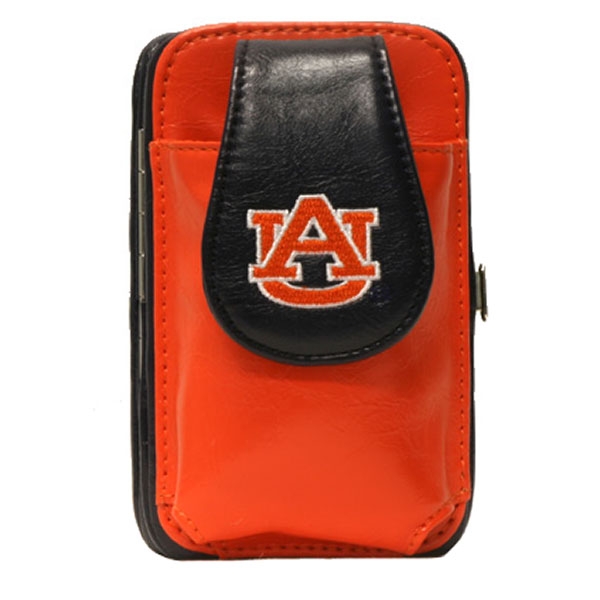 Wholesale auburn Tigers PVC Cell Phone cover wallet Embroidered logo ID slot cre