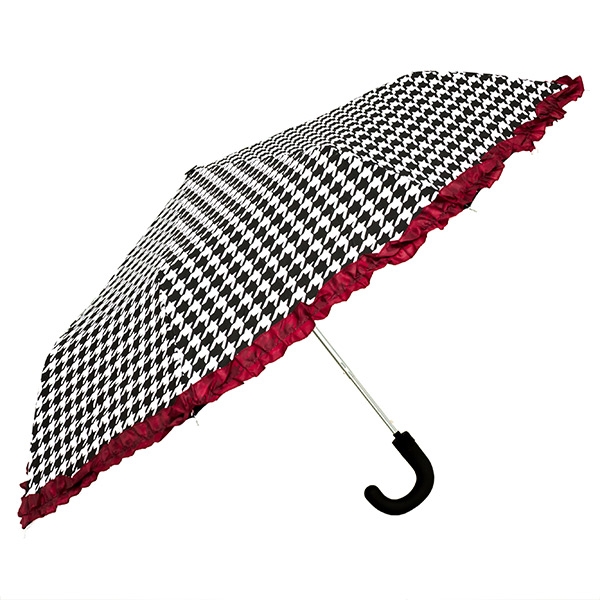 Wholesale keep rain team spirit really cute Houndstooth Crimson umbrella